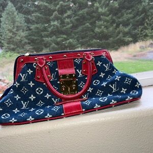 Vintage Louis Vuitton denim purse